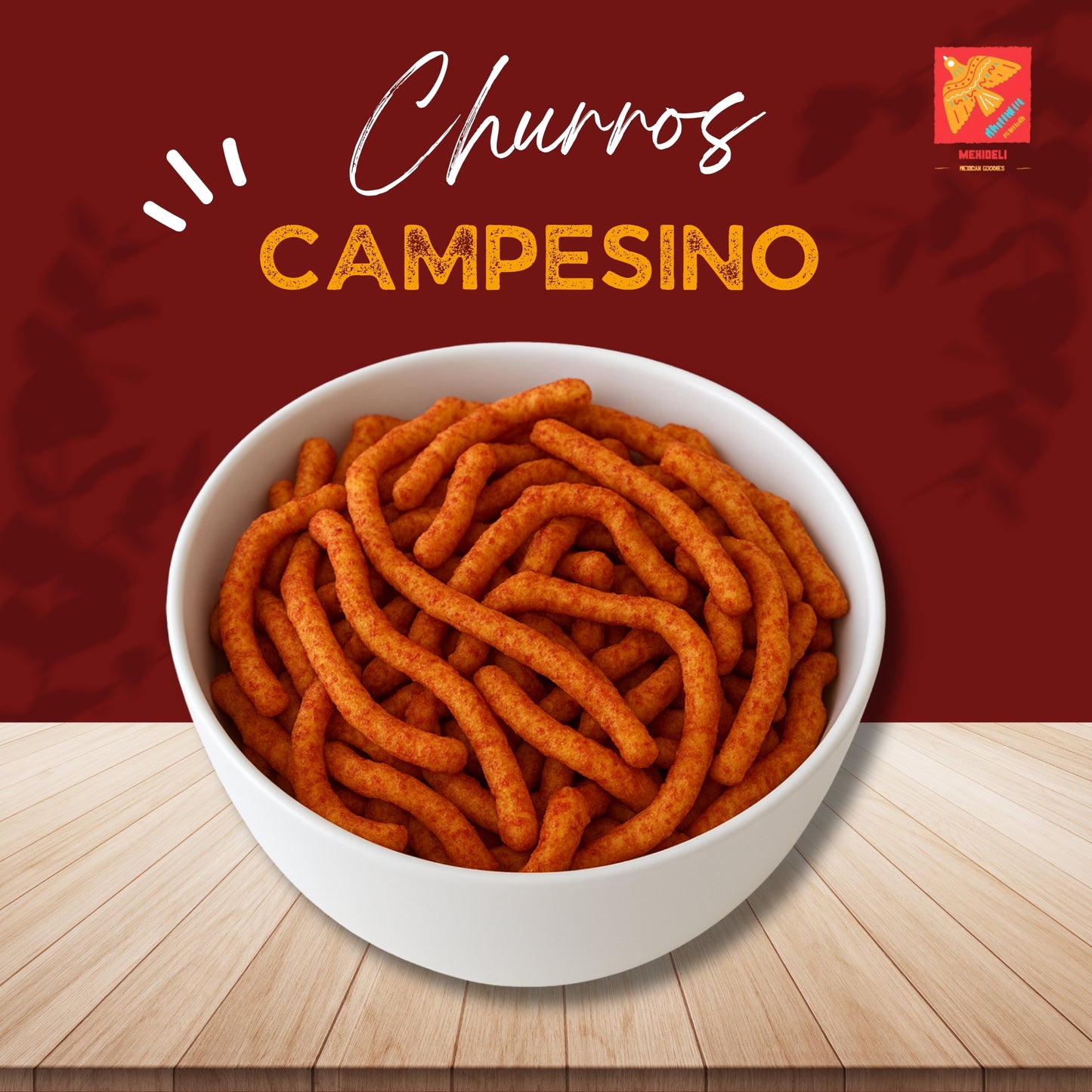 Churritos Locos El Campesin – Spicy Mexican Corn Sticks with Peanuts, 6 Pack (7oz)