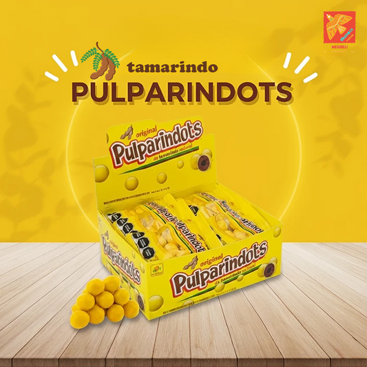 De La Rosa Pulparindots Tamarind – Sweet & Spicy Mexican Candy, 20ct