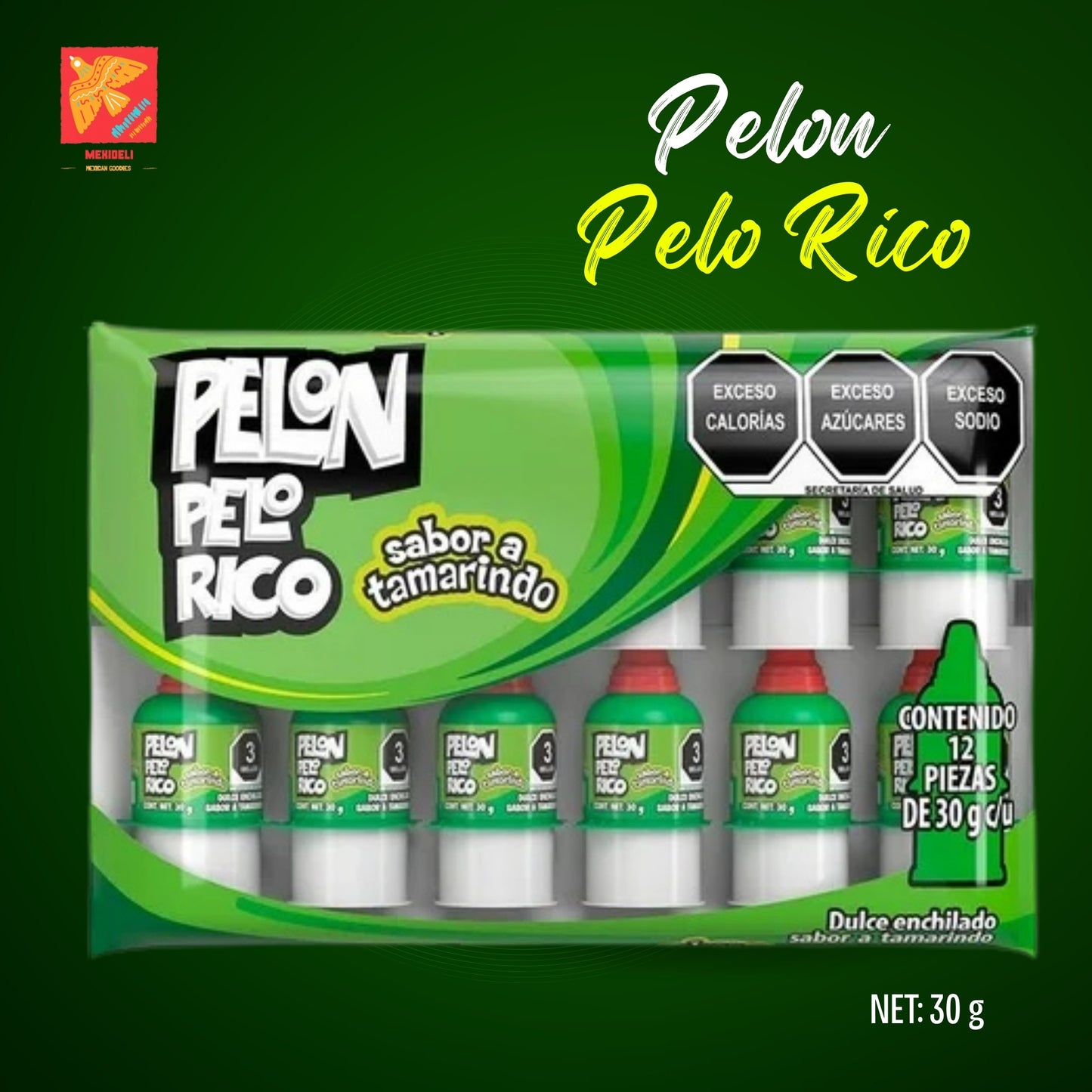 Pelon Pelo Rico Tamarind Candy – Sweet & Spicy Mexican Snack, 30g