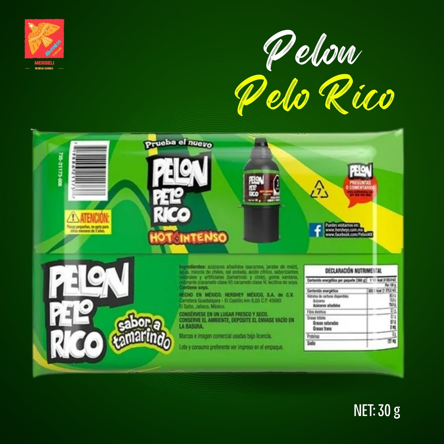 Pelon Pelo Rico Tamarind Candy – Sweet & Spicy Mexican Snack, 30g