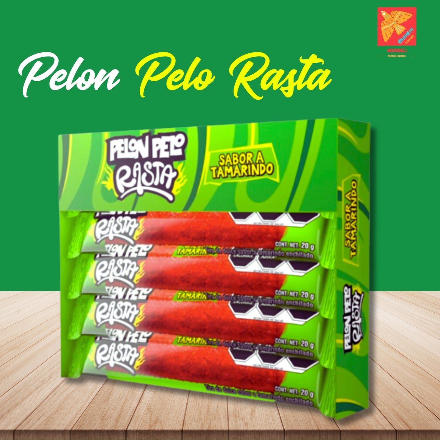 Pelon Pelo Rasta Tamarind Candy – Spicy & Sweet Mexican Treats, 10ct