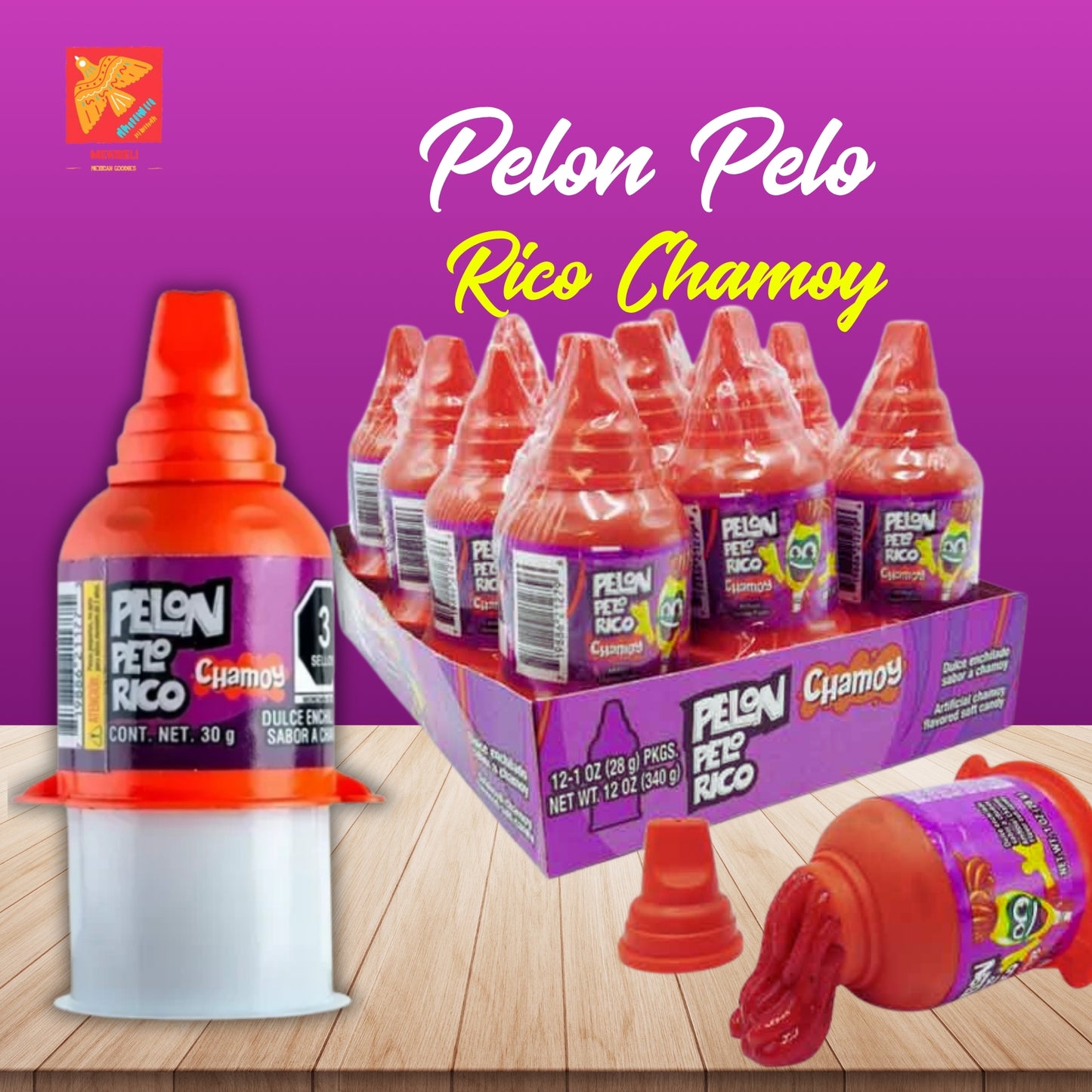 Pelon Pelo Rico Chamoy Candy – Spicy & Sour Mexican Treats, 12ct