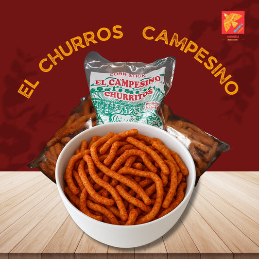 Churritos Locos El Campesin – Spicy Mexican Corn Sticks with Peanuts, 6 Pack (7oz)
