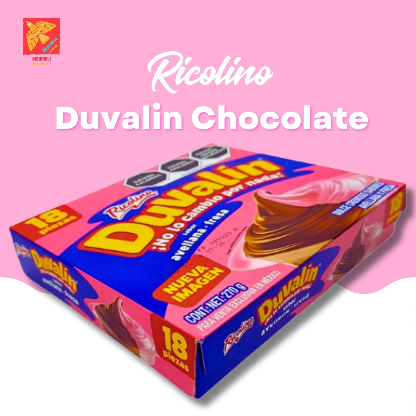 Ricolino Duvalin Chocolate & Strawberry Candy – Sweet Mexican Treat