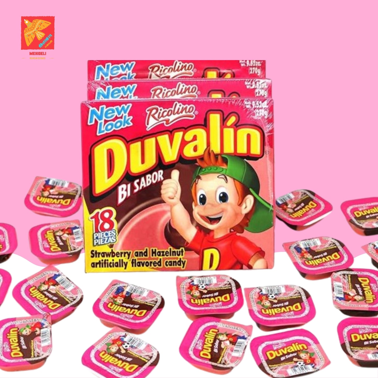 Ricolino Duvalin Chocolate & Strawberry Candy – Sweet Mexican Treat
