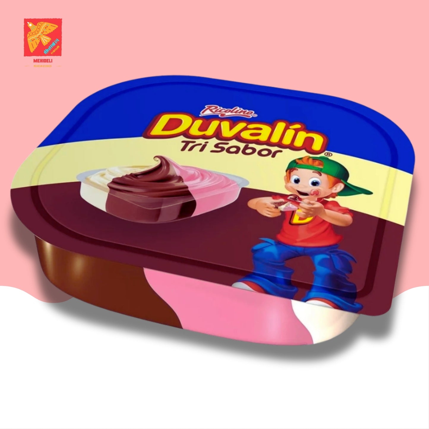 Ricolino Duvalin Tri-Flavor Candy – Chocolate & Strawberry Mexican Treat