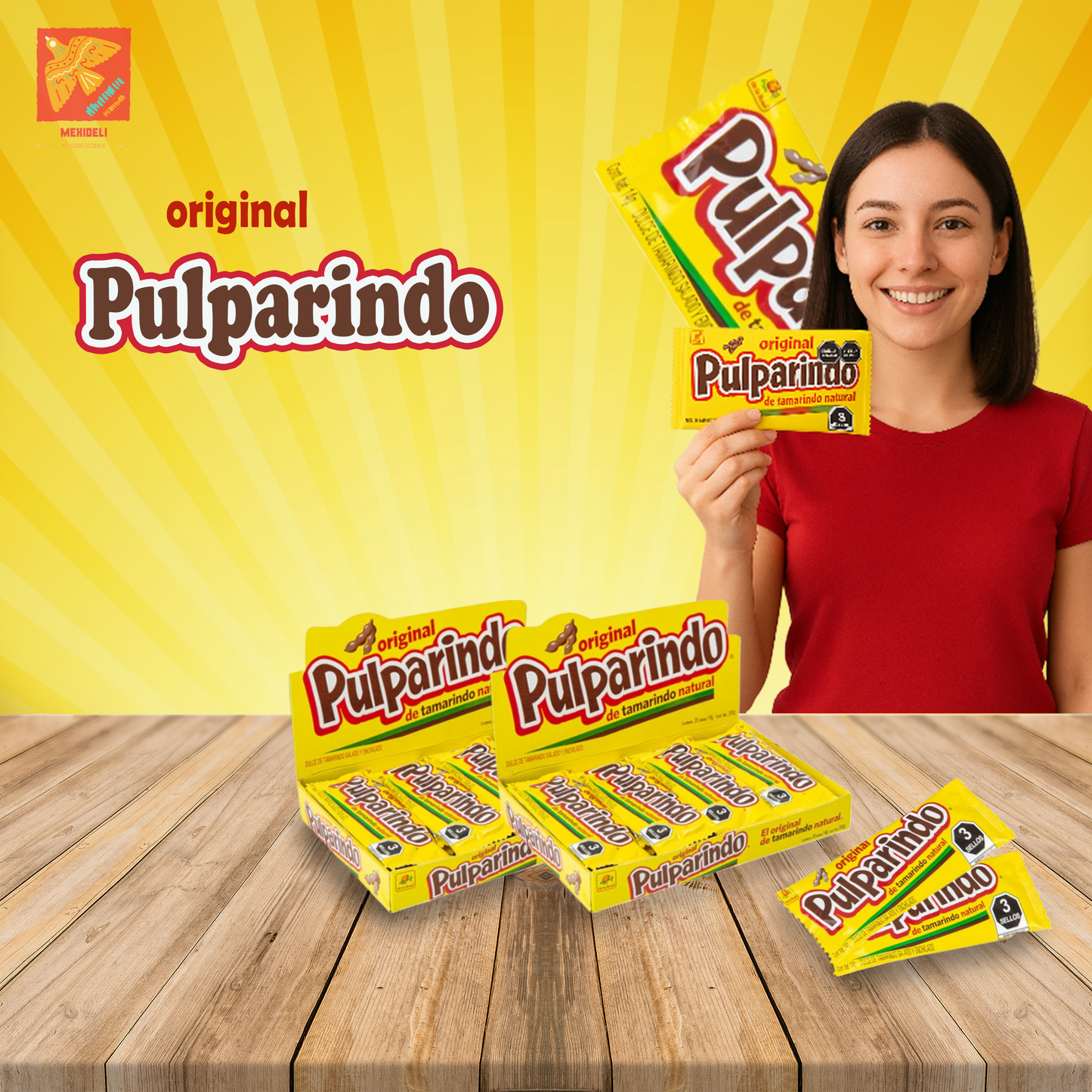 De La Rosa Pulparindo Tamarind Candy Bars – Spicy & Sweet Mexican Treats, 20ct