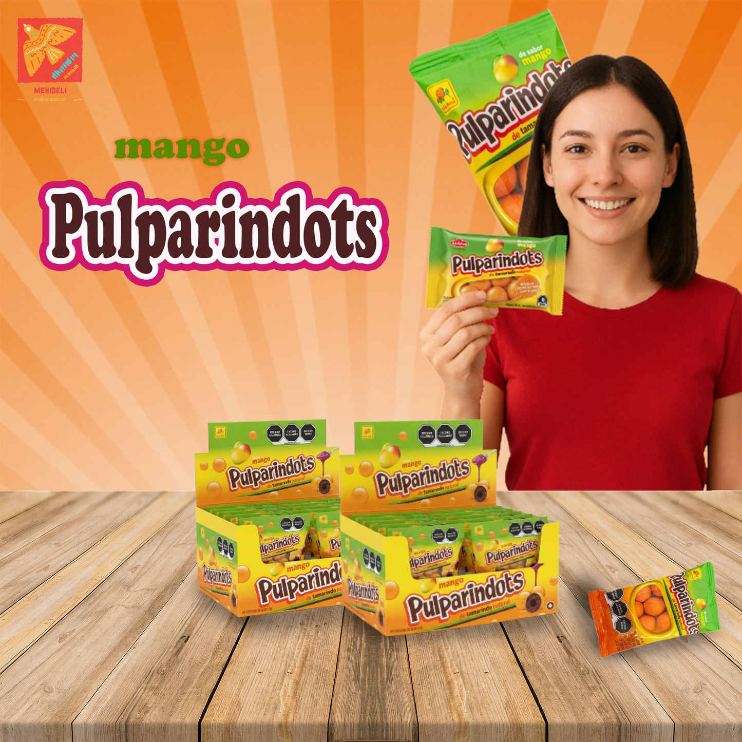 De La Rosa Pulparindo Tamarindots Mango – Spicy & Sweet Mexican Candy