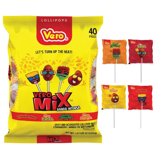 Vero Paleta Mix Banda De Fuego – Spicy Chili Lollipops & Mexican Candy