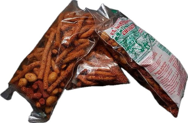 Churritos Locos El Campesin – Spicy Mexican Corn Sticks with Peanuts, 6 Pack (7oz)