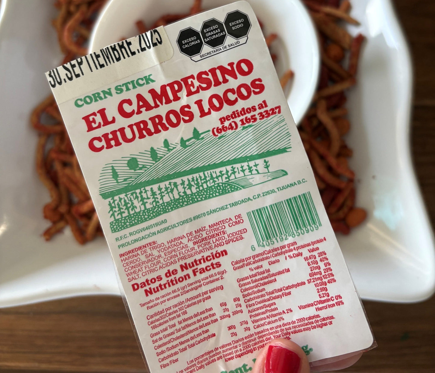 Churritos Locos El Campesin – Spicy Mexican Corn Sticks with Peanuts, 6 Pack (7oz)