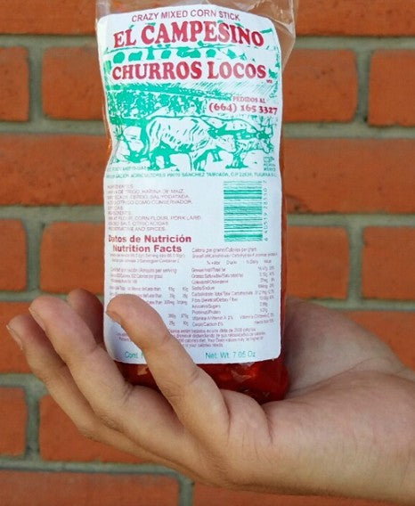 Churritos Locos El Campesin – Spicy Mexican Corn Sticks with Peanuts, 6 Pack (7oz)