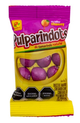 De La Rosa Pulparindo Tamarindots Chamoy – Spicy & Sweet Mexican Candy, 20ct
