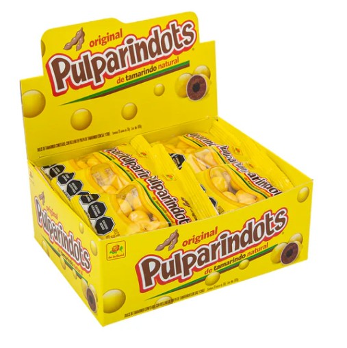 De La Rosa Pulparindots Tamarind – Sweet & Spicy Mexican Candy, 20ct