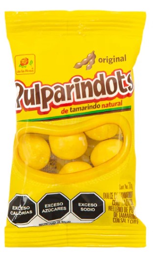De La Rosa Pulparindots Tamarind – Sweet & Spicy Mexican Candy, 20ct
