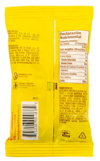De La Rosa Pulparindots Tamarind – Sweet & Spicy Mexican Candy, 20ct