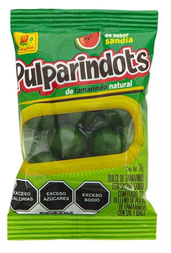 De La Rosa Pulparindots Watermelon Tamarind – Sweet & Spicy Mexican Candy, 20ct