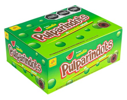 De La Rosa Pulparindots Watermelon Tamarind – Sweet & Spicy Mexican Candy, 20ct