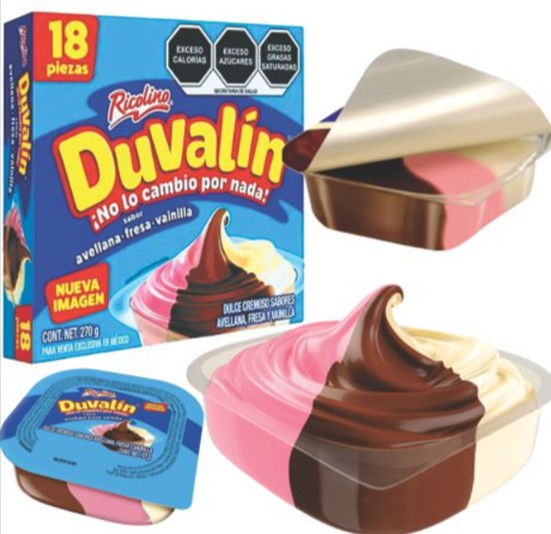 Ricolino Duvalin Tri-Flavor Candy – Chocolate & Strawberry Mexican Treat