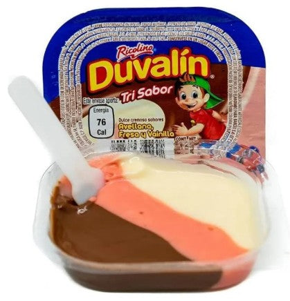 Ricolino Duvalin Tri-Flavor Candy – Chocolate & Strawberry Mexican Treat