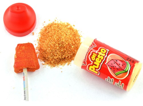 Del Puesto Watermelon Lollipops with Chili – Sweet & Spicy Mexican Candy, 10ct