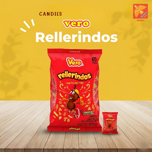 Vero Rellerindos Tamarind Chili Candy – Spicy Sweet Mexican Treats, 65ct