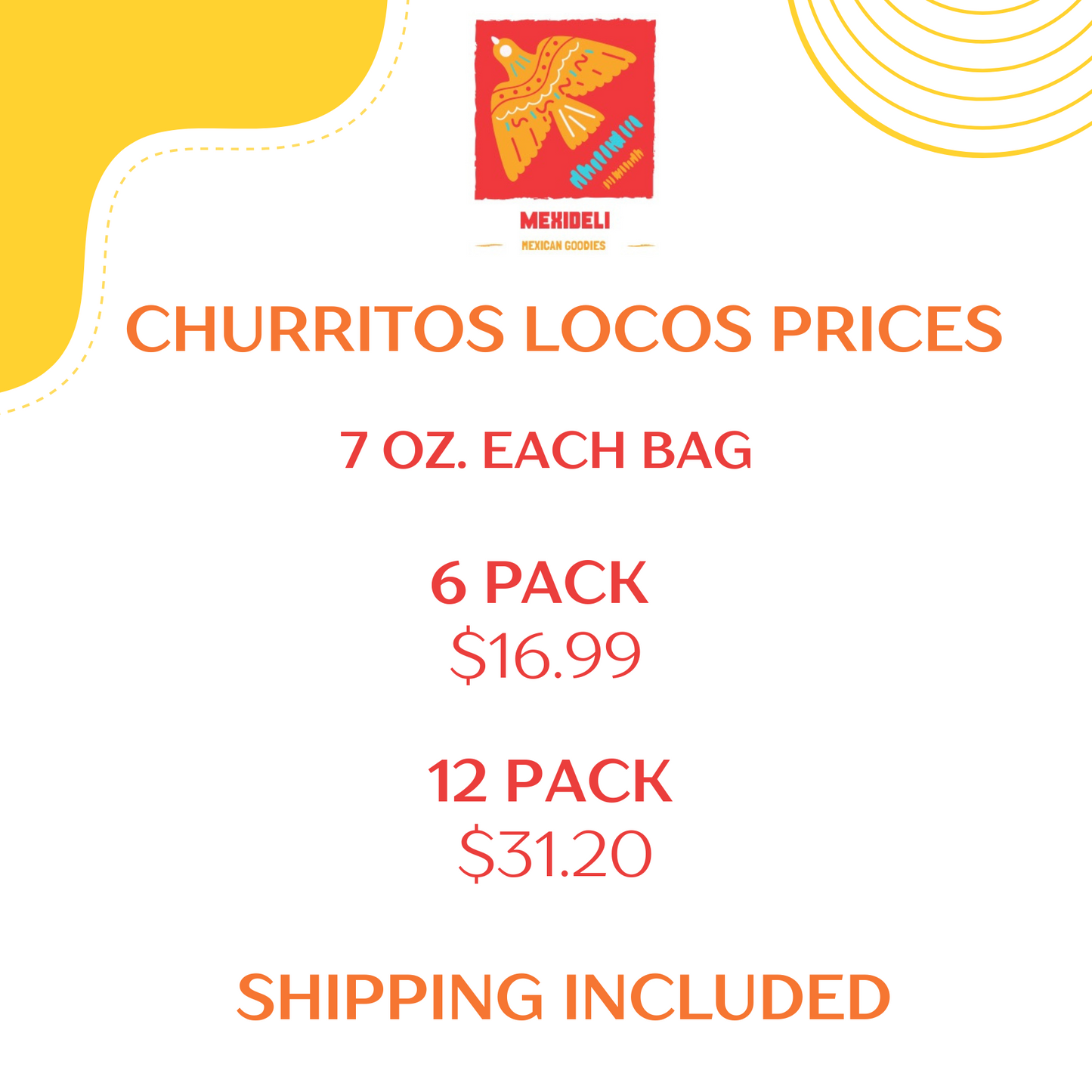 Churritos Locos – Spicy Corn & Peanut Mexican Snack (7oz, 6/12 Pack)