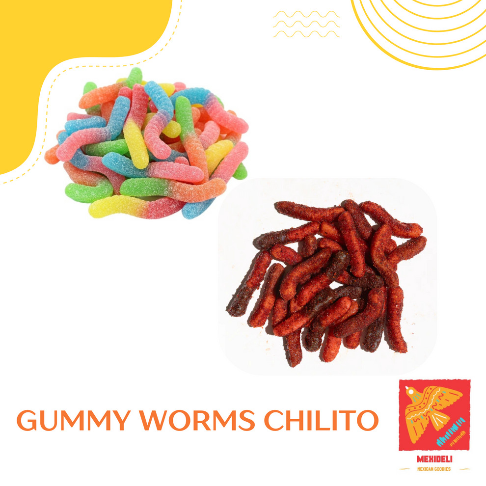 Gummy Worms Chilito – Spicy Chamoy Gummy Candy with Lime & Chili – MexiDeli