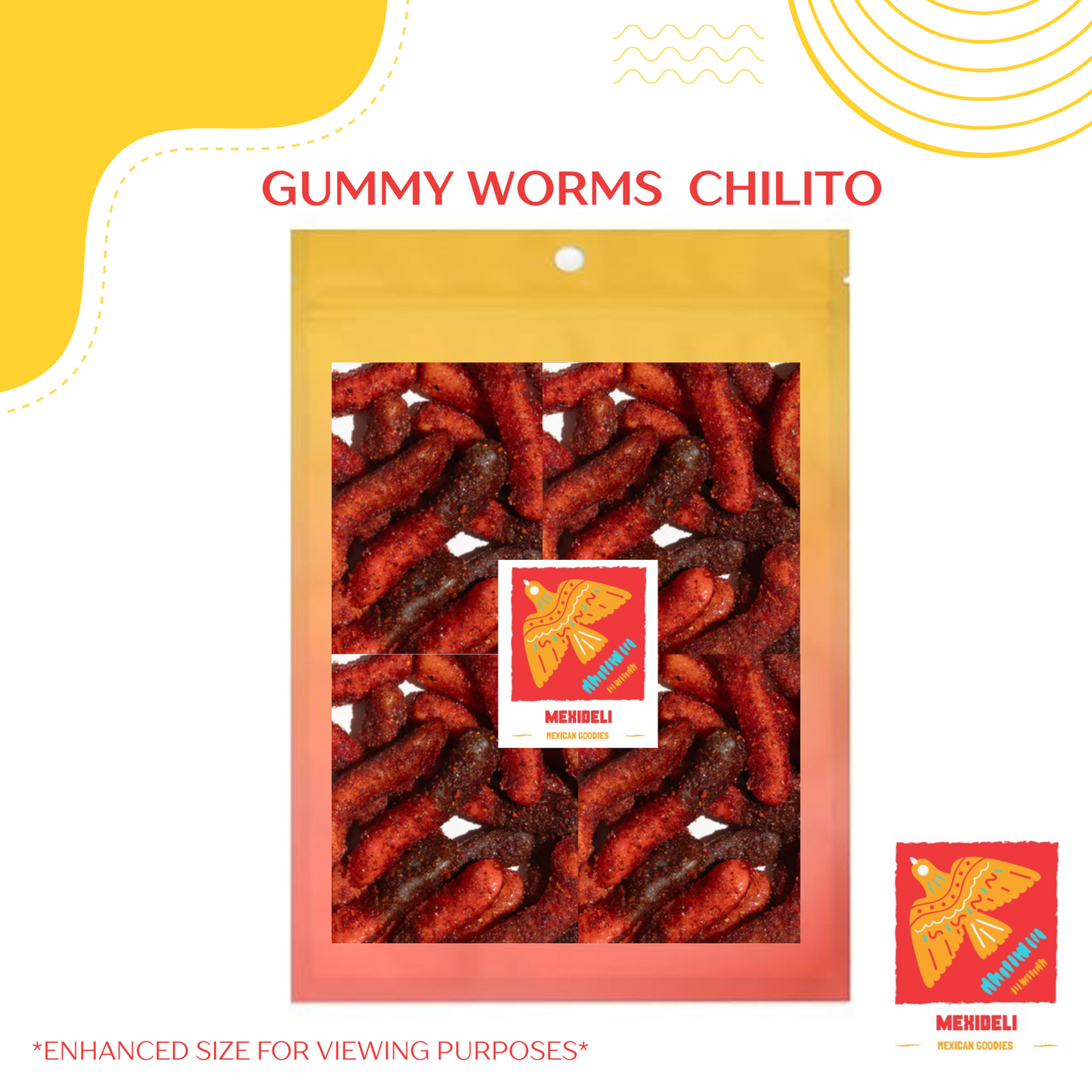 Gummy Worms Chilito – Spicy Chamoy Gummy Candy with Lime & Chili